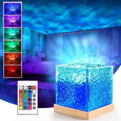 Romantic Ocean Wave Night Light Projector Lamp