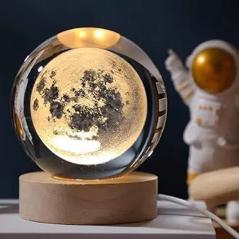 3D Moon Crystal Ball Night Light