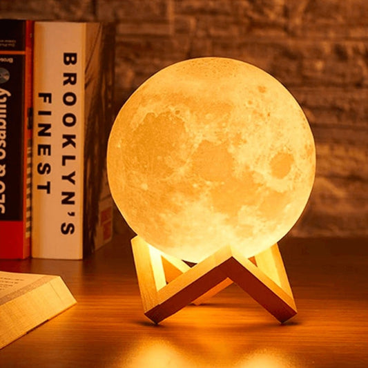 3D 7 Color Changing Moon Night Lamp